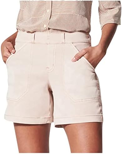 נשים של למתוח אריג מכנסיים קצרים כושר רגיל טיולים מכנסיים קצרים עם כיסים קיץ מזדמן ספורט מכנסיים קצרים צ ' ינו ברמודה
