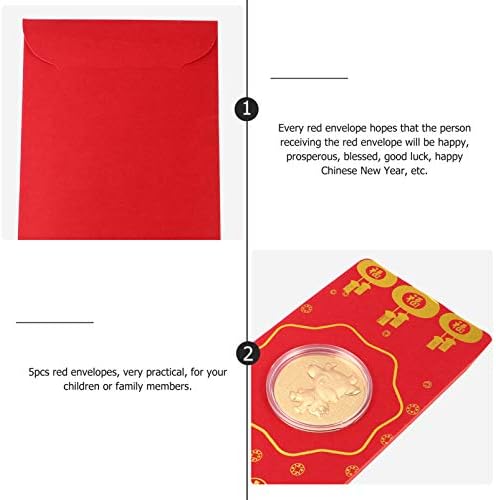 סוימיס ילדים ארנק 5 יחידות 2021 סיני אדום מעטפות גלגל המזלות שור מזל כסף אדום מנות חדש שנה כסף פאוץ הונגבאו עבור שנה של שור