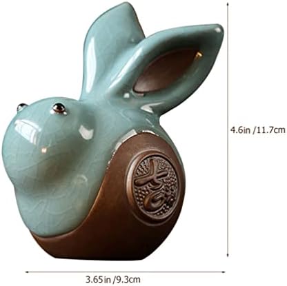 דמויות ארנב ארנב של Abofan דמויות מזל מזל פסל פסל פסל דגם בעלי חיים קונג פו תה חיית מחמד לשנת 2023 קישוט לרכב