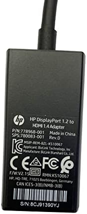 HP DisplayPort ל- HDMI 1.4 מתאם למחשב