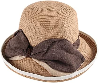 כובעי חוף לנשים קרם הגנה קיץ כובע קש קש מזדמן כובע שמש.