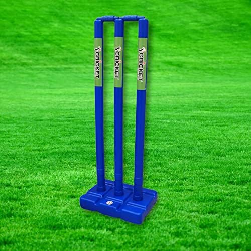 קריקט Best Buy CBB Cricket פלסטיק גזעים פתיל עם מיקום משטח רב -כחול בסיס