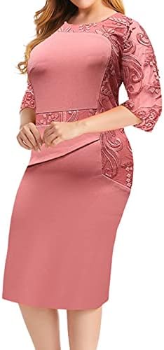Miashui נשים מתלבשות נשים 2023 שמלת גברת קייפ חדשה פלוס הדפסת אופנה בגודל חצי שרוול שמלות חוף ארוכות עבור