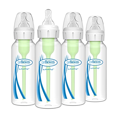 ד ר בראון של אינסטה-להאכיל תינוק בקבוק חם ומעקר & מגבר; זרימה טבעית, אנטי-קוליק אפשרויות + בקבוקי תינוק צרים & מגבר;