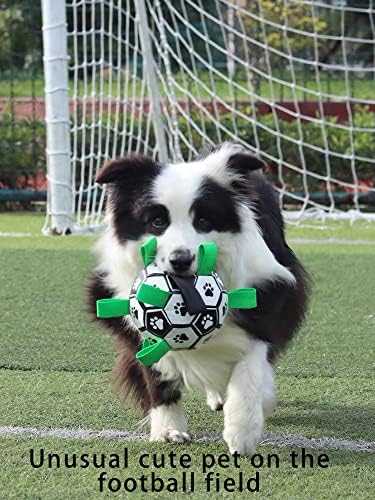 LFCTOYS כדורגל אינטראקטיבי כדור כדורגל צעצוע כלב מתנה ליום הולדת, כדור עליז לכלב, צעצוע גורים עמיד למשיכת