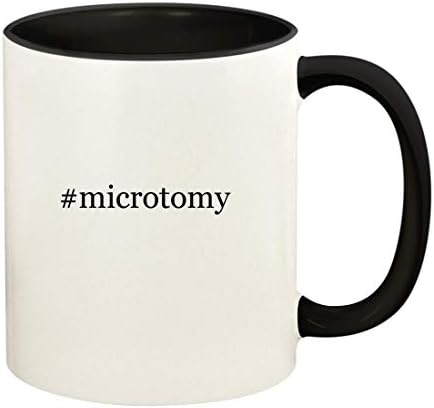מתנות קישוטים מיקרוטומיה - 11 עוז האשטאג ידית צבעונית קרמית ובתוך כוס ספל קפה, שחור